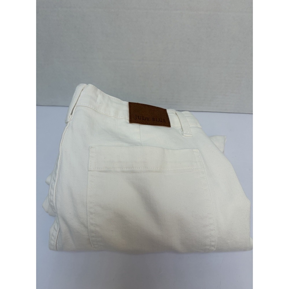 Judy Blue 88812 White Cuffed Jogger Jeans Hi-Rise Drawstring Size 13/31